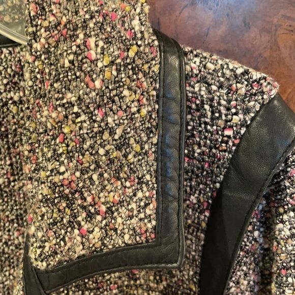 Rag and Bone Lory Knot Leather Trim Leather Jacket - Picture 4 of 13